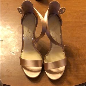 Jessica Simpson rose gold high heel